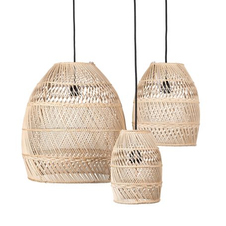 Luminaire Rotin (Small) Set de 3